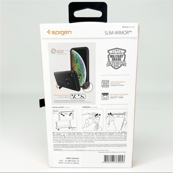 Spigen iPhone XS Max Slim Armor Black Case New in Box NWT - Picture 5 of 6